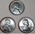 1943 P D S Wheat Lincoln Head 3 Penny Set  3 COINS Cent Collection AU/BU