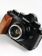 QR L Handle Hand Grip Wood Hanlde + Alloy Baseplate For Nikon ZF Camera Holder
