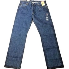 Levis 501 Original Fit Jeans Straight Leg Dark Wash Button Fly 34x32 34x31 