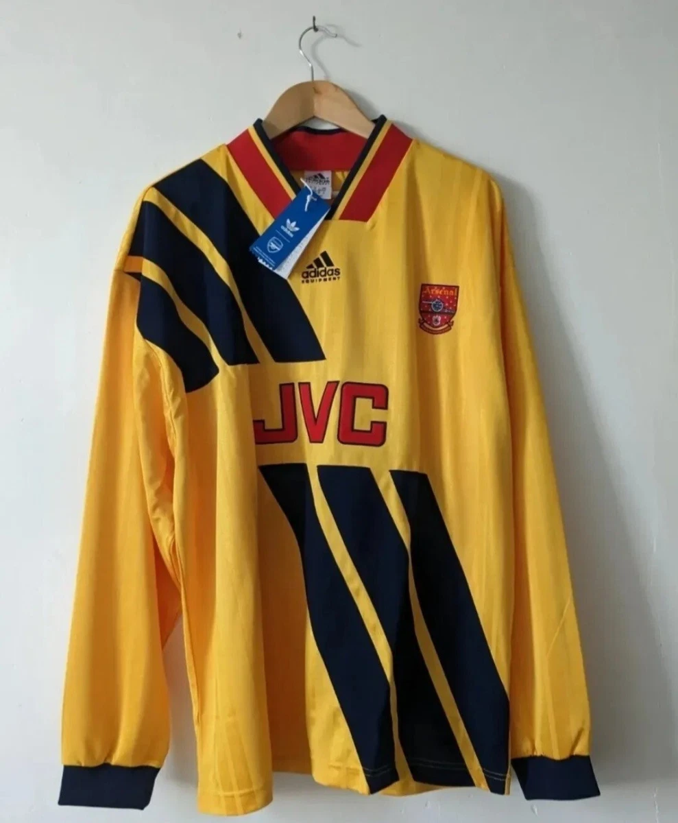 SIZE XS ARSENAL FC 93 94 LONG SLEEVE AWAY SHIRT