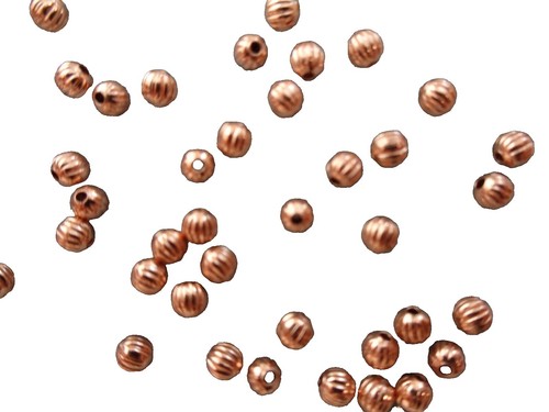 25 Cuentas Planas Redondas De Latón Acabado Cobre Antiguo - 5x2.5mm, Para Bisutería