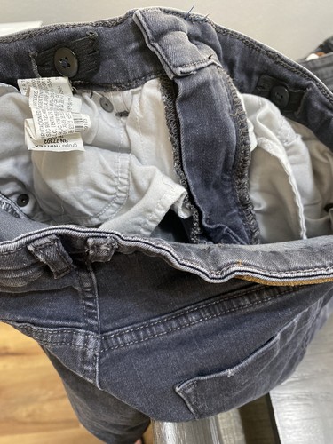 Lot of 2 ZARA Kids Boys Size 11 - 12 Jeans Skinny Stretch Distressed Black Denim - Picture 6 of 6
