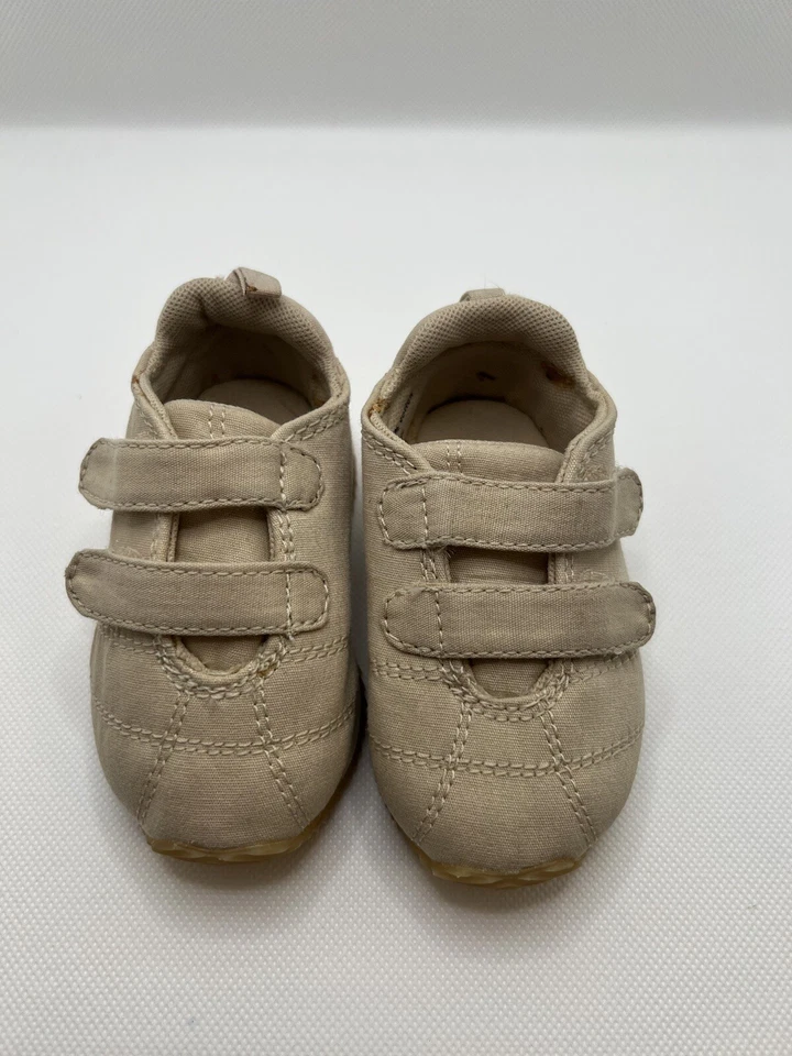 babyGap холст кроссовки обувь для ребенка размер 3 новый бежевый цвет - Изображение 2 из 4