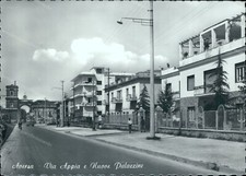 cr297 cartolina aversa via appia e nuove palazzine provincia di caserta