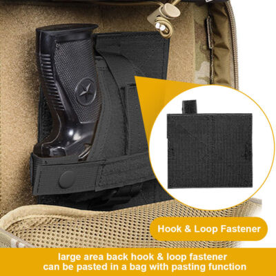 Hook & Loop Gun Holster for Concealed Carry Mounts Vehicle Car & Backpack & Desk