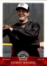 2014 Erie Seawolves Grandstand 12 Corey Knebel Georgetown Texas TX Baseball Card