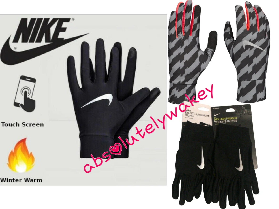 Nike Sec Léger Tech Course Gants Écran Tactile Drifit Femmes Homme