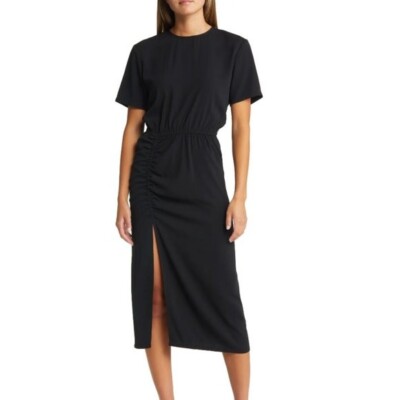knee length dresses for ladies Kensie Ruched Midi Dress main image 1