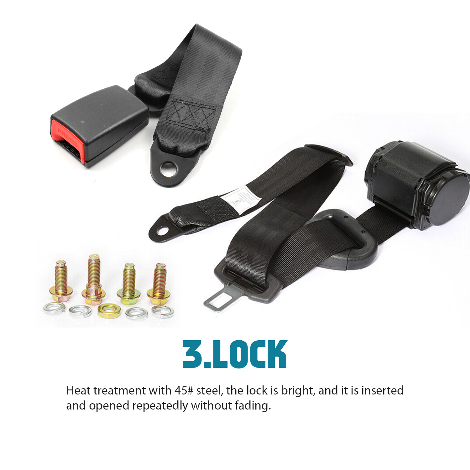 3 Point Retractable Car Seat Lap Belt For Chevy Cruze 2011 12 13 14 15 17 18 19