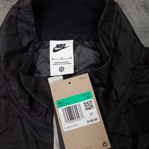 NIKE Air Woven UL Ultralight Windbreaker Jacket Mens Size XL Black Big Logo - Picture 5 of 8
