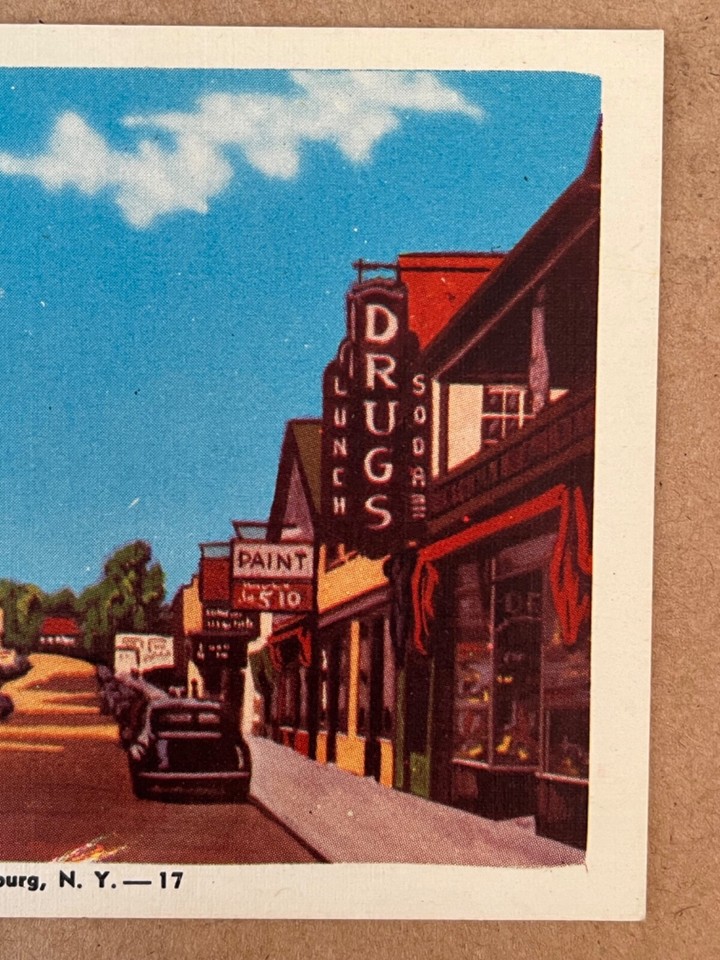 South Fallsburg New York Main Street Deli Drug Store Postcard eBay