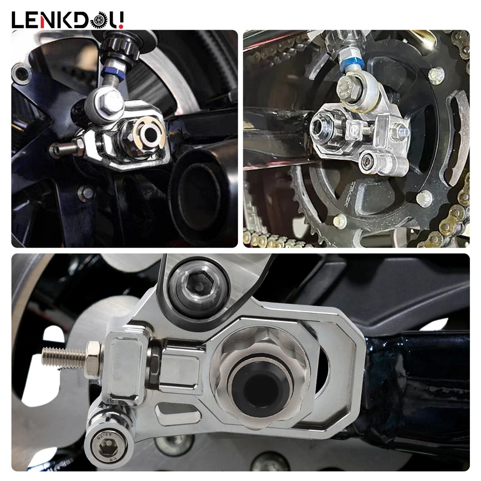 Chrome CNC Rear Bearing Axle Adjuster Alloy For Harley Touring Road Street Glide - Image 2 of 4