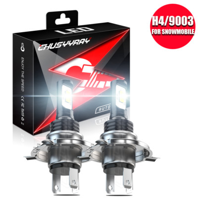 2 SUPER LED HEADLIGHT bulb for Polaris Indy Ultra: 1996 snowmobile snow machine