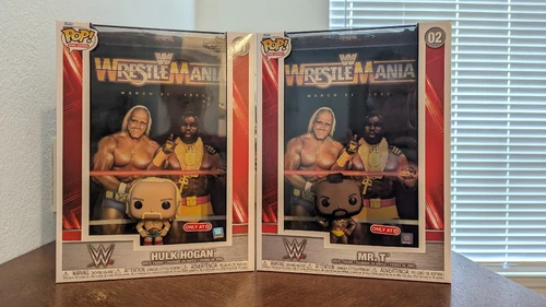 NEW 💥 Hulk Hogan AND Mr T. WWE Covers Funko Pop WRESTLEMANIA - Exclusives