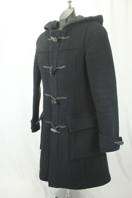TNA ARITZIA WOMEN'S 100% WOOL BLACK DUFFLE TOGGLE COAT SIZE XS VGC