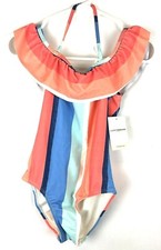 Lucky Brand, Girl  s Multicolored One Piece Swimsuit, Size 6