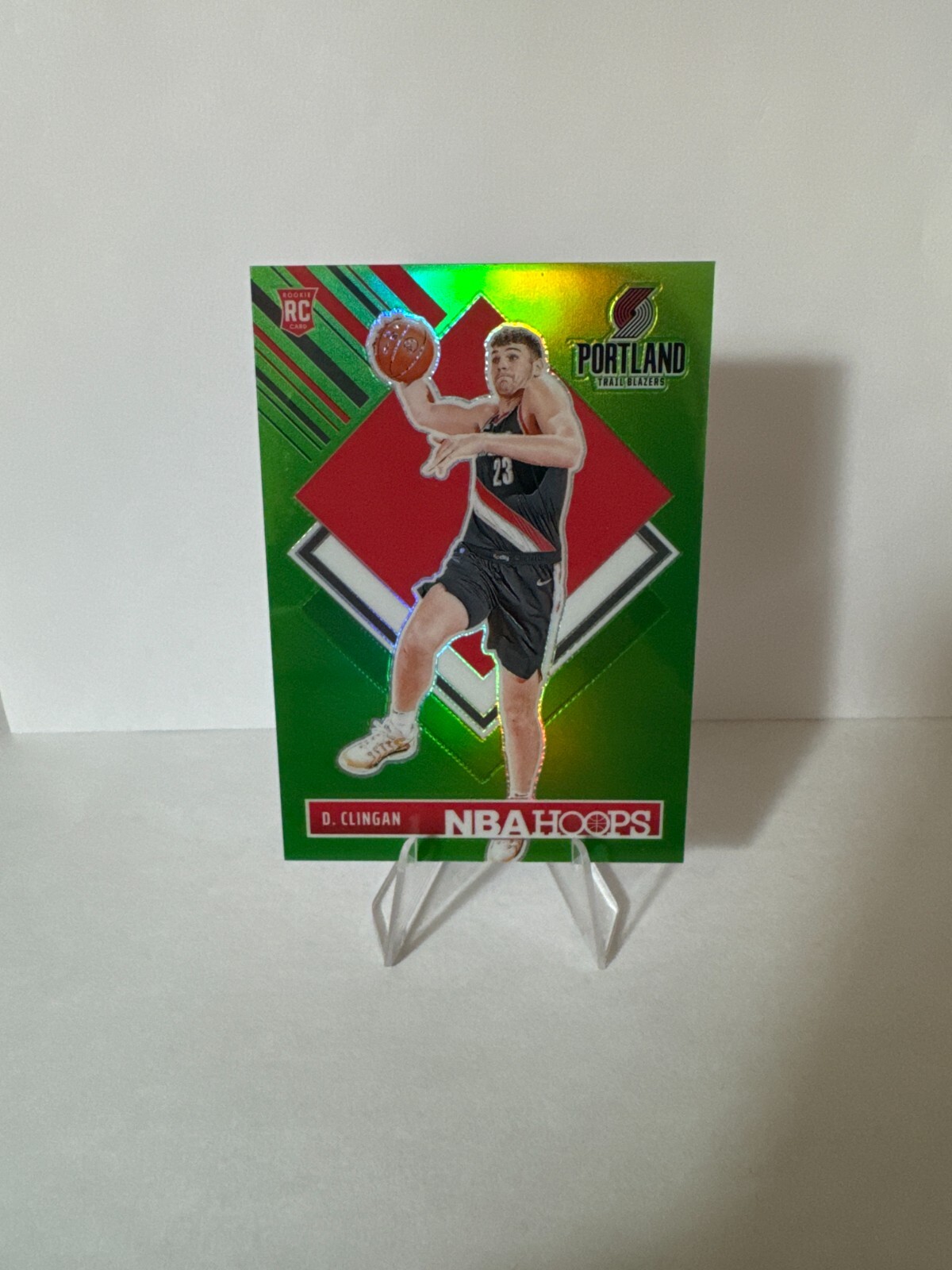 2024-25 Panini NBA Hoops Donovan Clingan #293 Lime Green Prizm Premium /149