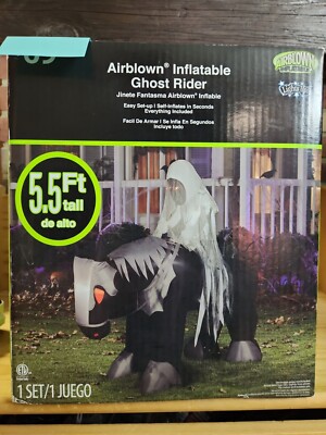 2014 5.5ft Gemmy Airblown Inflatable GHOST RIDER Halloween Deco NIB ...
