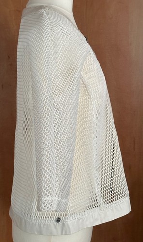 Trend Miss Captain Mesh Jacket White/Ivory Size 40 Stylish Zip Front - Picture 4 of 7