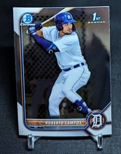 Roberto Campos 1st Rookie 2022 Bowman Chrome Prospect Card #BCP-126 Tigers