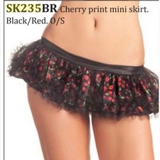 Raveware cherry print mini skirt