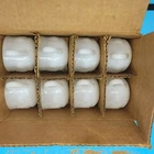 Milk Glass White Tea Cups Vintage Set of 8 Embossed Grapes w/original box NOS