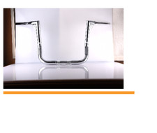 Harley 1-1/2 Bandits Handlebars Chrome 18 Ris...