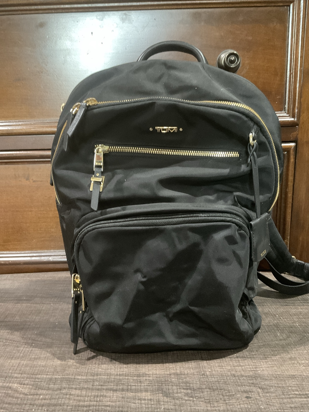 Tumi Voyageur Hartford Medium Backpack with Black Gold Zipper