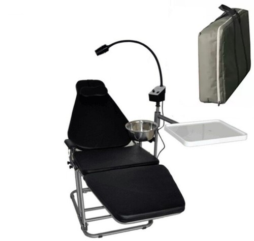 Image 01 - Dynamic DU32L Portable Dental Folding Chair+Tray+LED Examination Light+Nylon Bag