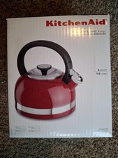 KitchenAid 2 Qt Whistling Tea Kettle Empire Red Porcelain Enamel NEW