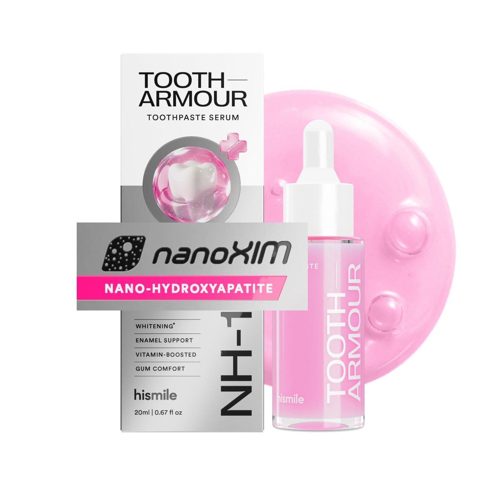 Hismile Tooth Armour Nano-Hydroxyapatite Remineralizing Toothpaste - Enamel Repair, Sensitivity Relief, Whitening & Cavity Protection | 60 Ml - Image 3