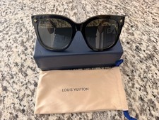 Louis Vuitton Z1729W Oversized Square Sunglasses Black Gradient Gray Lens