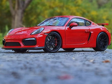 1/18 Schuco Porsche Cayman GT4 Diecast Car Model Red for Gift