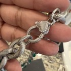Judith Ripka Large Oval Link Chunky Sterling Silver Necklace Green — photo 3
