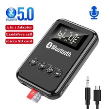USB Bluetooth 5.0 Transmitter Receiver 4in1 Wireless Audio 3.5mm Aux Car Adapter