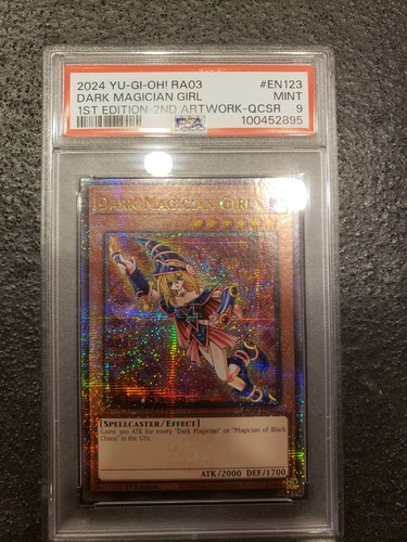 Yu-Gi-Oh Dark Magician Girl (C) - RA03-EN123 - Quarter Century Secret Rare PSA 9
