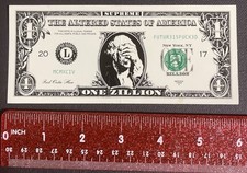 Supreme Zillion Dollar Bill Sticker 100 Authentic FW17 Season