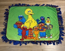 Vintage 90s Sesame Street Kids Blanket 34 X 48