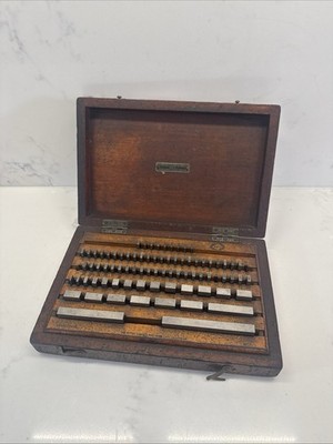 Vintage PVE Slip Guage Early 1900 s Block Set 69Pc 3 short In Original Case