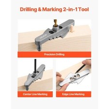 Doweling Jig Kit Self Centering Dowel Drill Jig for Straight Holes with Drill