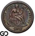 1873 Seated Liberty Dime, Open-3, Choice XF++
