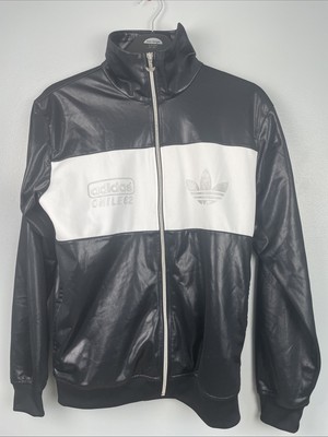 Adidas Chile 62 Black/ Silver Shiny Tracksuit Jacket Size S Men UK