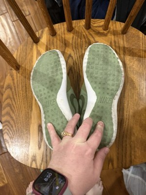 Lightly Used Nike Size 9 Green and White Sneakers Great Condition No Box