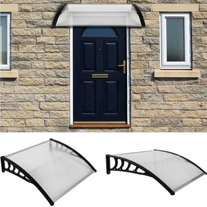 40"x 40"Clear Hollow Polycarbonate Porch Window Door Cover Awning