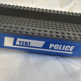 Lego City 7287 Police Blue Boat Hull Unitary 51 x 12 x 6 Blue Hull With Gray Top