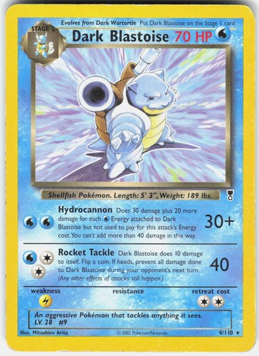 Dark Blastoise (WotC Legendary Collection) 4/110 Rare Deck Exclusives Pokemon MP