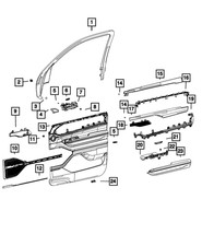 Genuine Mopar Power Window Switch Bezel Left 7FD43DX8AB