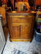 Asian Teak Wood Bar Cabinet 
