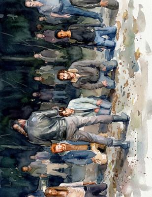 The Walking Dead The Line Up TWD Watercolor Poster Print