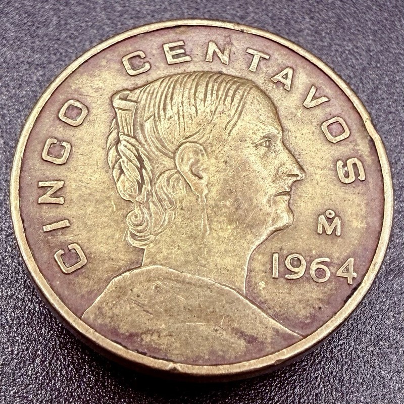 1964 Mexico 5 Centavos Josefa Ortiz de Dominguez KM 426 World Coin Eagle